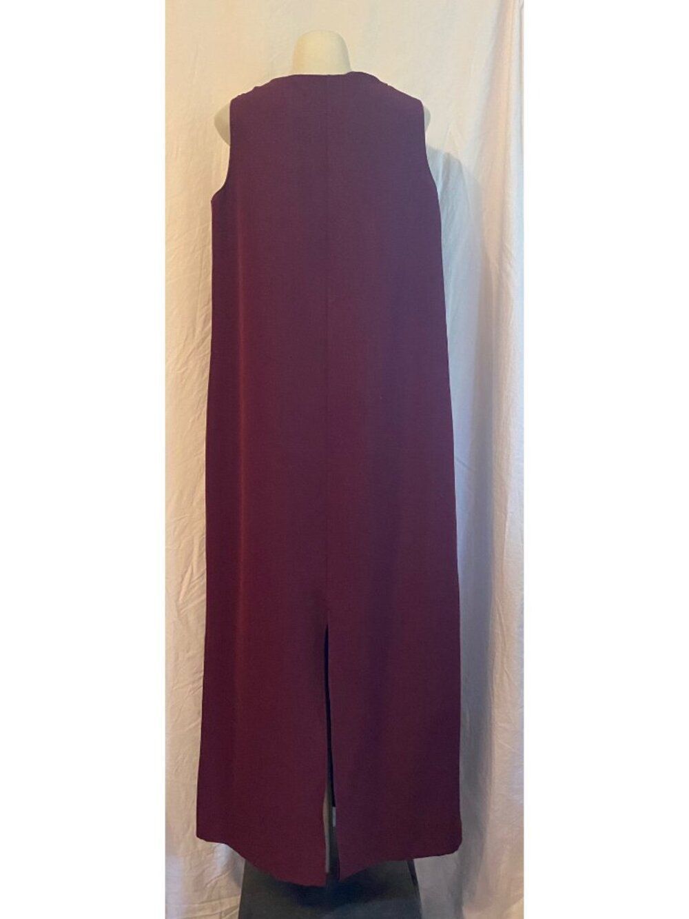 Burgundy Sleeveless Maxi Dress - Picture 2 of 2